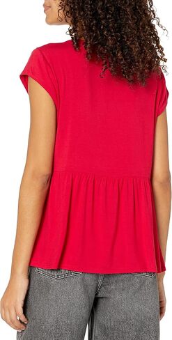 Tommy Hilfiger Women's Cap Sleeve Trim Dressy Knit Tops in Saudi Arabia