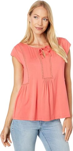 Tommy Hilfiger Women's Cap Sleeve Trim Dressy Knit Tops in Saudi Arabia