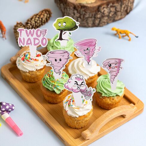 24 PCS Safari Party Decorations - Safari Cupcake Toppers Wild Animals for Safari Birthday Decorations & Safari Baby Shower Decorations in Kuwait