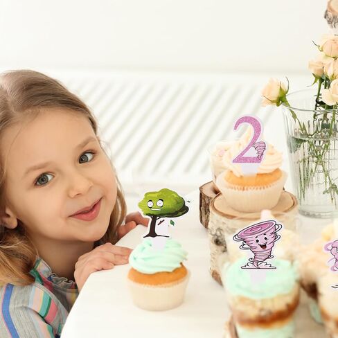 24 PCS Safari Party Decorations - Safari Cupcake Toppers Wild Animals for Safari Birthday Decorations & Safari Baby Shower Decorations in Kuwait