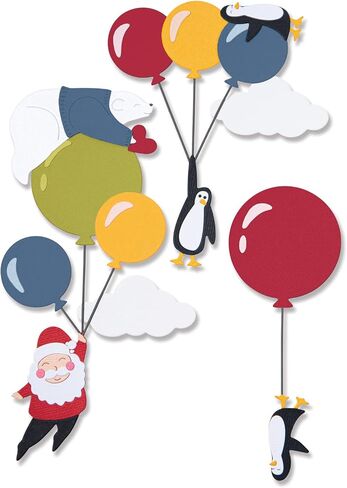 Sizzix Sizzx Thinlits Die Set 10PK Festive Sky Party by Olivia Rose | 665948 | Chapter 3 2022, Multicolor in Saudi Arabia