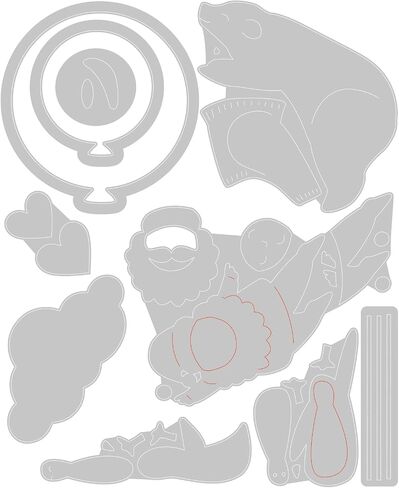 Sizzix Sizzx Thinlits Die Set 10PK Festive Sky Party by Olivia Rose | 665948 | Chapter 3 2022, Multicolor in Saudi Arabia