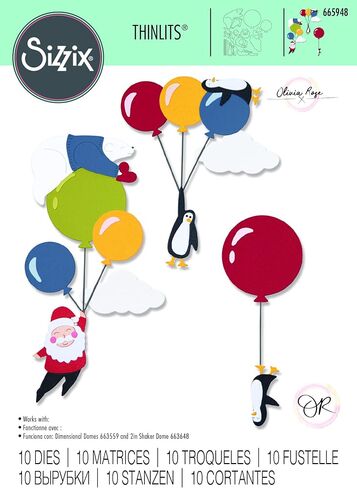 Sizzix Sizzx Thinlits Die Set 10PK Festive Sky Party by Olivia Rose | 665948 | Chapter 3 2022, Multicolor in Saudi Arabia