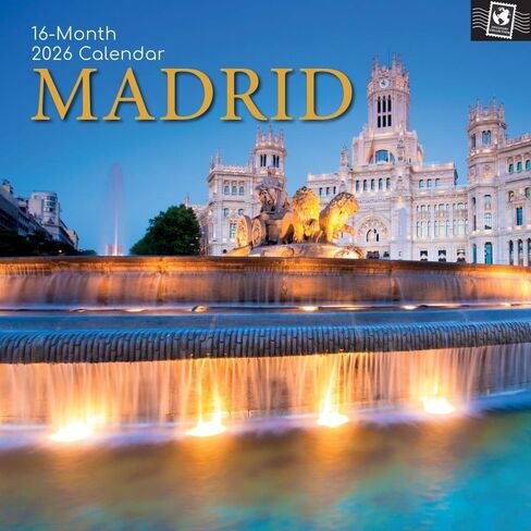 Co Gifted Stationery Co ، Madrid 2026 Wall Calendar ، 12 'x 12' '، التقويم لمدة 16 شهرًا مع ربط دبابيس in Saudi Arabia