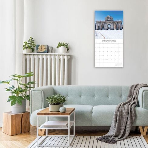Co Gifted Stationery Co ، Madrid 2026 Wall Calendar ، 12 'x 12' '، التقويم لمدة 16 شهرًا مع ربط دبابيس in Saudi Arabia