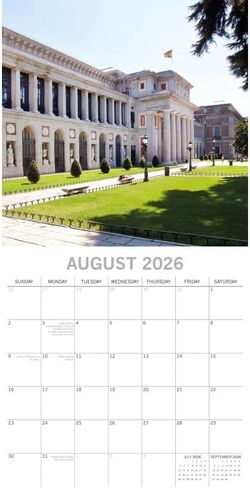 Co Gifted Stationery Co ، Madrid 2026 Wall Calendar ، 12 'x 12' '، التقويم لمدة 16 شهرًا مع ربط دبابيس in Saudi Arabia