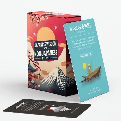 Japanese Wisdom Card Deck – 52 Mindfulness Cards with Humor | Ikigai, Zen & Philosophy for Daily Reflection, Gift for Colleagues & Friends in Saudi Arabia