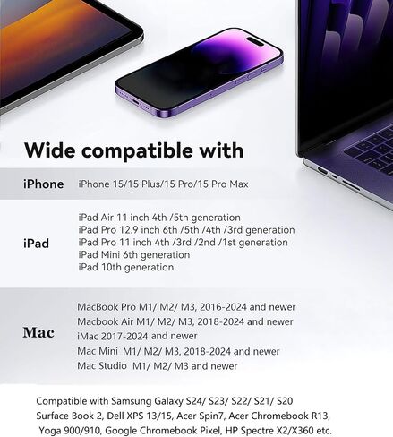Apple USB-C to HDMI Adapter 4K@60Hz for iPhone 15 MacBook Pro Air iPad Pro, USB 3.1 Type C Digital AV HDMI 2.0 Cord Compatible with Samsung Galaxy S23/S22, Pixelbook, XPS and More in Saudi Arabia