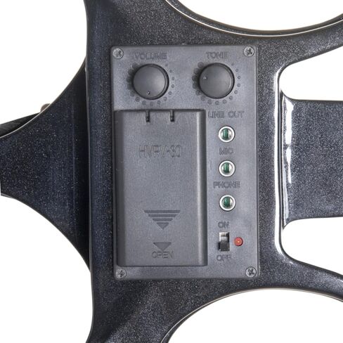 Cecilio 4/4 CEVN-1BK Solid Wood Electric/Silent Violin with Ebony Fittings in Style 1 - Full Size - Black Metallic in Kuwait