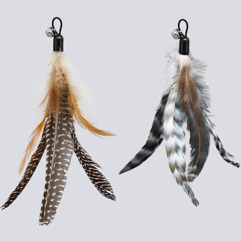 ROSAUI Cat Teaser Wand Toys, Interactive Bird Toys for Indoor Kittens, 54’’ Ultra-Long cat Fishing Pole Toys, 2pcs Wires and 5pcs Natural Refills, Sustainable Wooden Handles, Exercising, Playing in Saudi Arabia