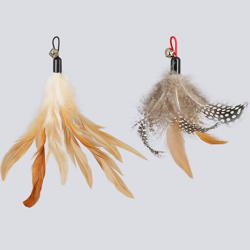 ROSAUI Cat Teaser Wand Toys, Interactive Bird Toys for Indoor Kittens, 54’’ Ultra-Long cat Fishing Pole Toys, 2pcs Wires and 5pcs Natural Refills, Sustainable Wooden Handles, Exercising, Playing in Saudi Arabia