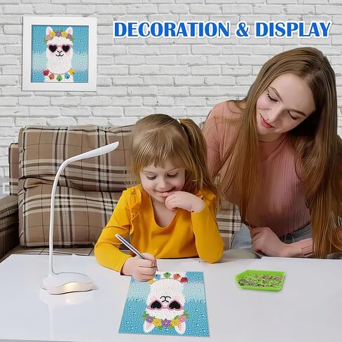 Leixonl Diamond Art Kits for Kids with Framed (7 in) Cartoon Animals DIY Gem Art Painting - Arts & Crafts Gifts for Beginners & Teens (1p-6-in-cat) in Kuwait