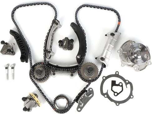 Engine Timing Chain Kit - with Gear Tensioners Guide Rails Fits for Au-di 2008-2013 A3 A4 A5 A6 Q5 TT Allroad 2.0T TFSI, for VW 2009-2015 EOS GTI Beetle 2.0L l4 in Kuwait