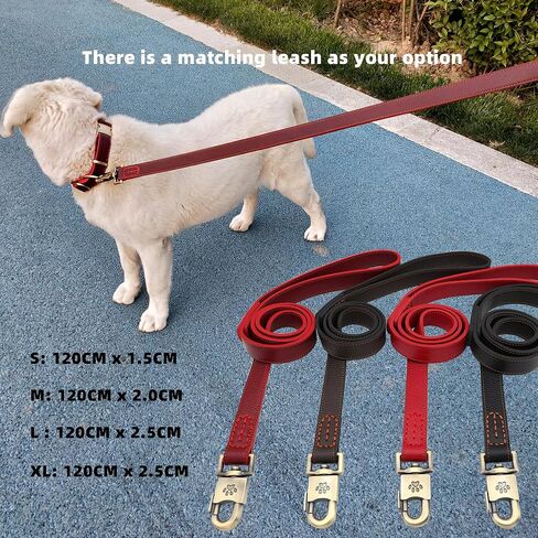 Personalized Leather Dog Collars,Custom Double-Layer Genuine Leather Dog Collar Engraved with Name and Phone Number,Quick-Release Buckle for Small Medium Large Dogs-Black,Medium in Saudi Arabia
