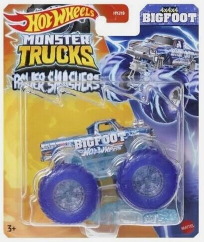 Hot Wheels Monster Trucks Bigfoot 2024, Power Smashers 1:64 Scale, Crushed Car Included in Saudi Arabia