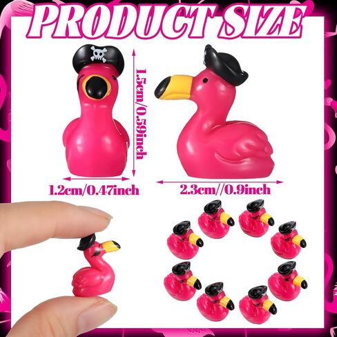 Soulchen 100 Pcs Mini Flamingo Resin Ducks Pink Tiny Flamingos to Hide Pirate Cute Miniature Figurines Bulk for Garden Lawn Decor DIY Craft Dollhouse Micro Landscape Aquarium Halloween Party Gifts in Saudi Arabia