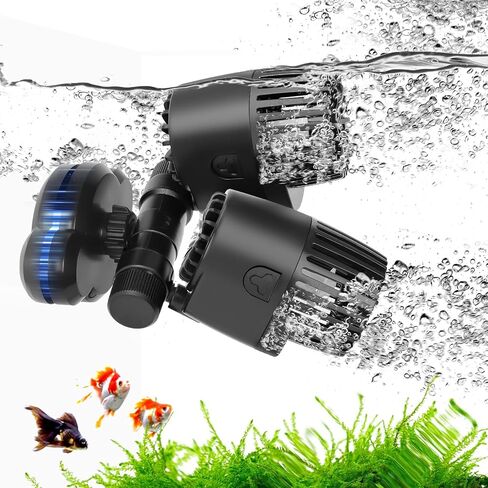 AQQA Aquarium Wave Maker - 4277GPH Fish Tank Wavemaker Magnetic Mount Suction /360°+180°Adjustable Double Powerhead/Ultra-quiet Circulation Pump,For Freshwater Saltwater in Saudi Arabia