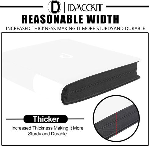 D DACCKIT Graded Card Binder，Holds 90 Card - 9 Pocket Slab Binder for Cards Compatible with PSA CGC BGS SGC（Model A, Classic White） in Kuwait