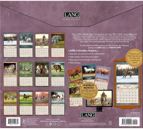 Lang Companies, Horses in The Mist Special Edition 2026 Wall Calendar, 12.5'' X 14'', 16-Month Calendar with Stapled Binding in Saudi Arabia
