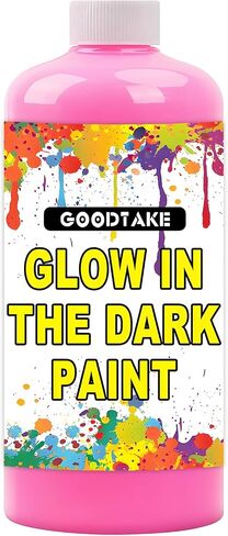Goodtake Hot Pink UV Glow Paint - Professional Glow in the Dark Paint | Blacklight المنشط Neon Paint's | سطوع طويل الأمد | آمن للأطفال والفنانين (الساخن الوردي ، 4 أوقية) in Kuwait