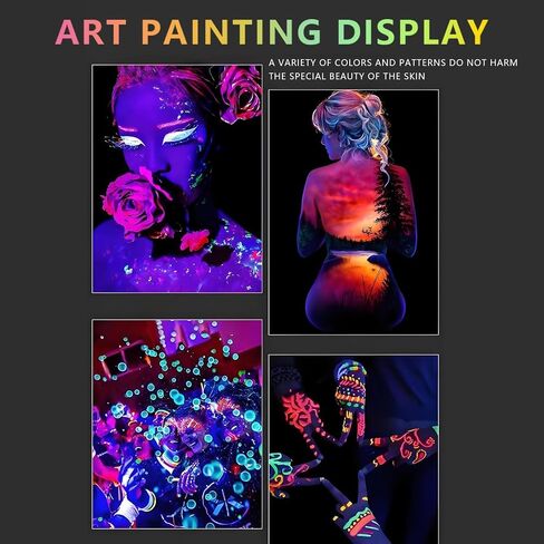 Goodtake Hot Pink UV Glow Paint - Professional Glow in the Dark Paint | Blacklight المنشط Neon Paint's | سطوع طويل الأمد | آمن للأطفال والفنانين (الساخن الوردي ، 4 أوقية) in Kuwait