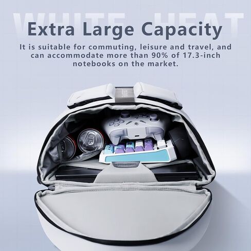 Thunderobot Incandescence Plus Laptop Backpack, 17.3 Inch Gaming & Business Anti-Wear Travel bag, Lightweight and Water-Resistant, Extra Large Capacity with Hidden Water Bottle Bag in Saudi Arabia