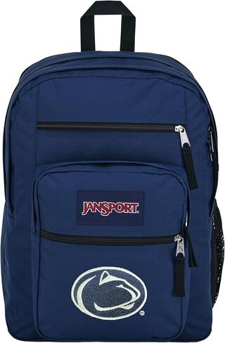 Jansport NCAA حقيبة ظهر مرخص رسميًا ، Penn State Nittany Lions ، طالب كبير مع كمبيوتر محمول مقاس 15 بوصة ، حقيبة كمبيوتر مقصوران مع مقبض زجاجة ومقبض ، وحمامات الكتب ، والبحرية in Saudi Arabia