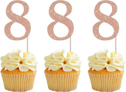 RSSTARXI 36 PACK 5th Birthday Cupcake Topcake Topcake Gold Glitter Number 5 Cupcake يختار ديكورات كعكة عيد الميلاد الخامسة للهتافات إلى 5 سنوات من زخارف حفل الذكرى السنوية in Kuwait