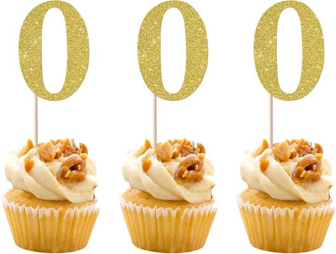 Rsstarxi 36 Pack 5th Birthday Cupcake Toppers Gold Glitter Number 5 Cupcake Picks Fifth Birthday Cake Decorations for Cheers to 5 Years Baby Shower Anniversary Party Decorations in Saudi Arabia