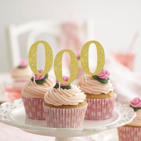 Rsstarxi 36 Pack 5th Birthday Cupcake Toppers Gold Glitter Number 5 Cupcake Picks Fifth Birthday Cake Decorations for Cheers to 5 Years Baby Shower Anniversary Party Decorations in Saudi Arabia