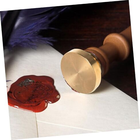 Angoily 2pcs Blank Wax Seal Stamp Brass for Wedding Invitations Envelopes Elegant Design for Occasion Round Sealing Wax Tool in Saudi Arabia
