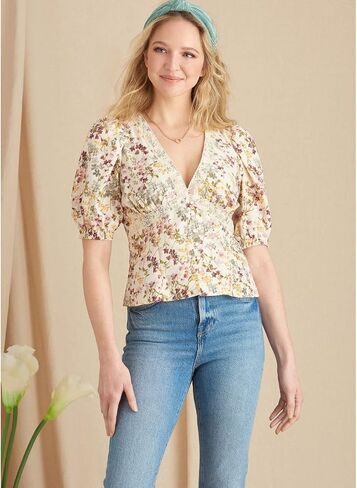 Simplicity SS9606H5 Misses' Semi-Fitted Blouse Sewing Pattern Packet, Design Code S9606, Sizes 6-8-10-12-14 in Saudi Arabia