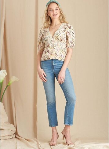 Simplicity SS9606H5 Misses' Semi-Fitted Blouse Sewing Pattern Packet, Design Code S9606, Sizes 6-8-10-12-14 in Saudi Arabia