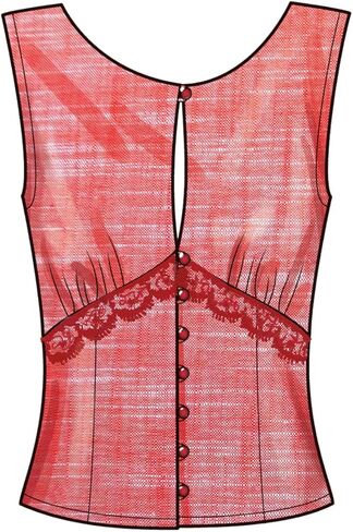 Simplicity SS9606H5 Misses' Semi-Fitted Blouse Sewing Pattern Packet, Design Code S9606, Sizes 6-8-10-12-14 in Saudi Arabia