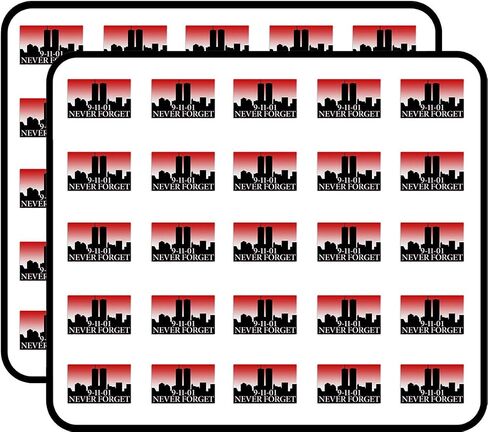 Red NY Skyline w/Twin Towers 9-11 Never Frese Sconser for Scrapbooking ، التقويمات ، الفنون ، الحرف اليدوية للأطفال ، الألبوم ، المجلات الرصاصة in Saudi Arabia