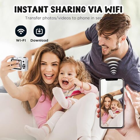 50.0 Mega Pixels Kids Camera for 5-13 Year Old Girls Boys with WiFi,MP3,Video Recording,Children Digital Selfie Video Camcorder 1080P Dual Lens 2.4 Inch HD,32G TF Card (Brown) in Saudi Arabia