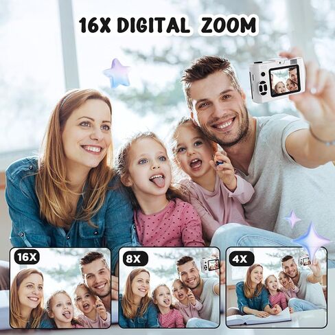 50.0 Mega Pixels Kids Camera for 5-13 Year Old Girls Boys with WiFi,MP3,Video Recording,Children Digital Selfie Video Camcorder 1080P Dual Lens 2.4 Inch HD,32G TF Card (Brown) in Saudi Arabia