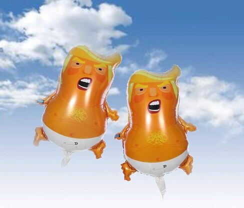 Trump Baby Balloons (2-Pack) |Mini Size 25.2 inches| Non-Toxic AL Film Material Balloon | Inflatable & Easy to Carry | with Balloon Ribbon in Saudi Arabia