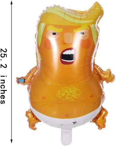 Trump Baby Balloons (2-Pack) |Mini Size 25.2 inches| Non-Toxic AL Film Material Balloon | Inflatable & Easy to Carry | with Balloon Ribbon in Saudi Arabia