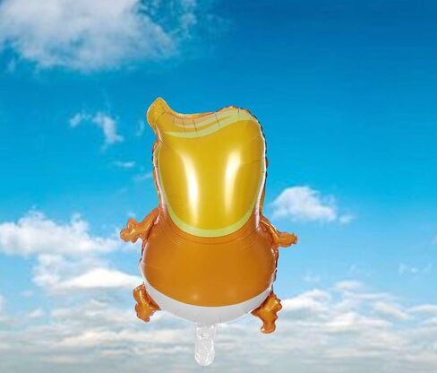 Trump Baby Balloons (2-Pack) |Mini Size 25.2 inches| Non-Toxic AL Film Material Balloon | Inflatable & Easy to Carry | with Balloon Ribbon in Saudi Arabia