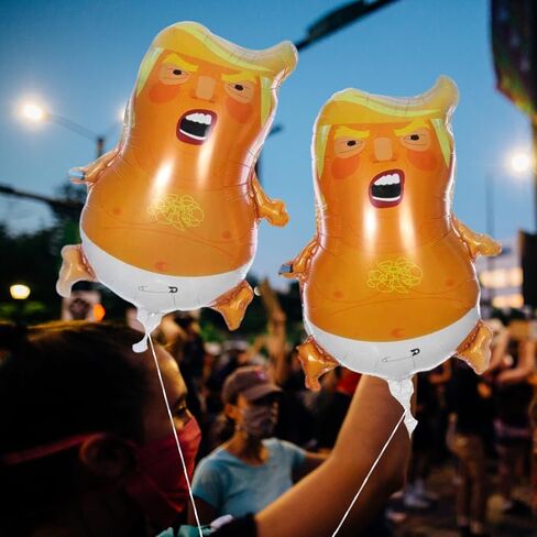 Trump Baby Balloons (2-Pack) |Mini Size 25.2 inches| Non-Toxic AL Film Material Balloon | Inflatable & Easy to Carry | with Balloon Ribbon in Saudi Arabia