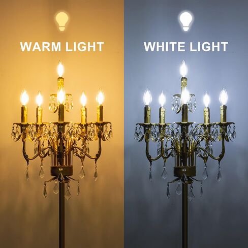 Wellmet Gold Floor Lamp for Living Room Corner, 6 Lights Farmhouse Standing Lamp, Tall Crystal Floor Lamp with Foot Switch for Office, Reading Room, Bedroom (E12 Base) in Kuwait
