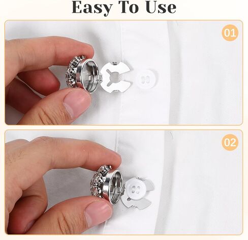 6 أجزاء من الأزرار الذهبية الأزرار للنساء البلوزات ، أغطية زر حجر الراين الزخرفي للجينز مع 20 أزرار بيضاء ، زهرة قابلة للفصل على أزرار لقميص الملابس مقطع خياطة لوازم الخياطة in Kuwait