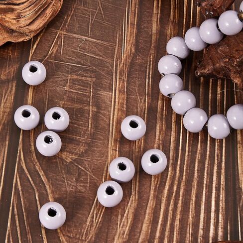 240pcs Wood Beads for Craft Wooden Beads Orange 15.5-16mm DIY Beads Color(6mmhole) in Kuwait