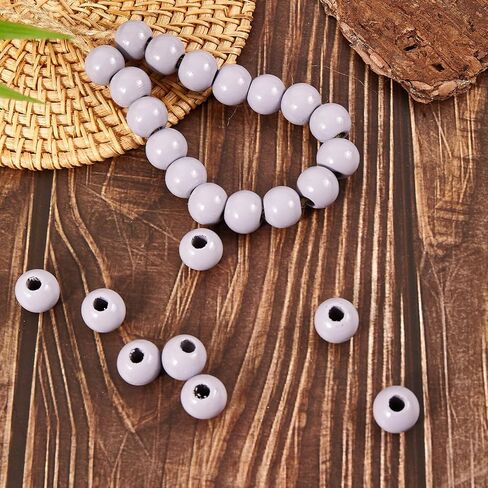 240pcs Wood Beads for Craft Wooden Beads Orange 15.5-16mm DIY Beads Color(6mmhole) in Kuwait