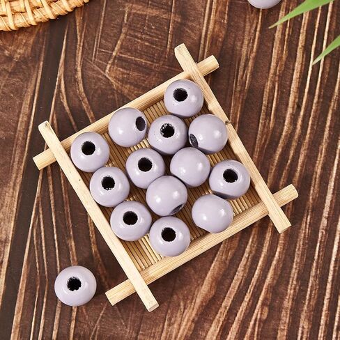 240pcs Wood Beads for Craft Wooden Beads Orange 15.5-16mm DIY Beads Color(6mmhole) in Kuwait