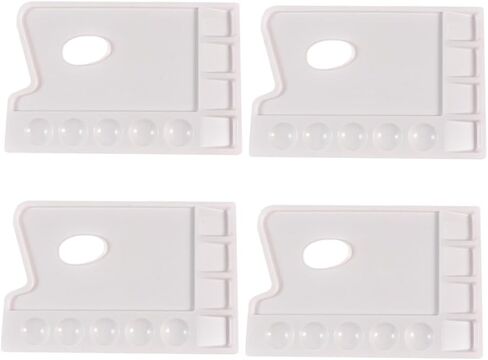 Angoily 4pcs صواني الطلاء البلاستيكية تثبيت لوحة خلط لوحة للفنانين والفتيان والفتيات DIY الحرف اليدوية in Saudi Arabia