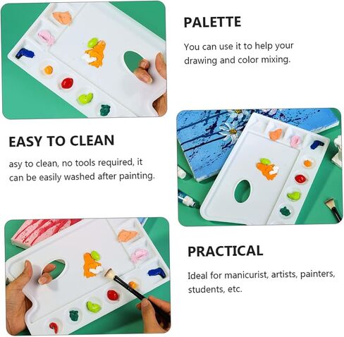 Angoily 4pcs صواني الطلاء البلاستيكية تثبيت لوحة خلط لوحة للفنانين والفتيان والفتيات DIY الحرف اليدوية in Saudi Arabia
