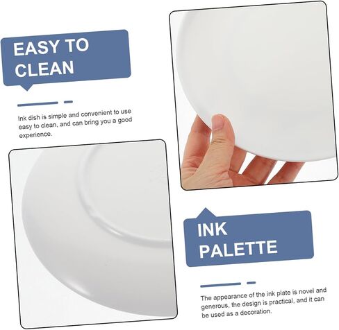 Gadpiparty 2pcs Plastic Ink Paint Dish Palette Watercolor Mixing Tray Calligraphy in Saudi Arabia