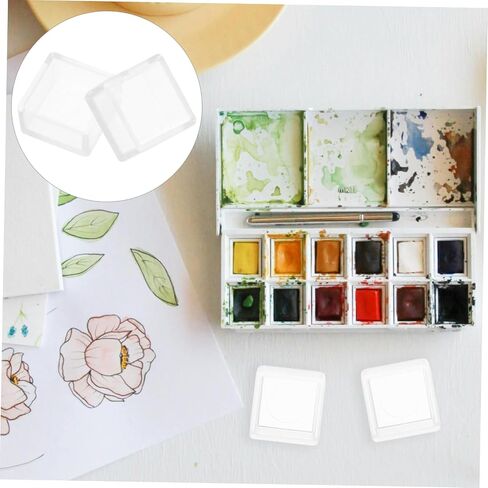 75pcs Empty Watercolor Pans Plastic Painting Half Pans for Watercolor and Art for Artists Students and Beginners in Saudi Arabia